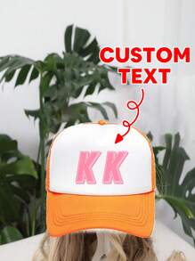 [Customized] 1pc Customizable Baseball Cap With Printed Photo, Logo, Or Text, Unisex Trucker Hat Design, Suitable For Parties, Holidays, Anniversaries - Multicolor - View 24