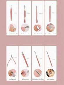 12PCS/Set Manicure Set Stainless Steel Nail Clipper Kit Professional Grooming Kits Face Hand Foot Skin Care And Nail Care Tools With Leather Travel Case,Beauty Tool Portable Set Professional Grooming Kits, Travel Nail Kit