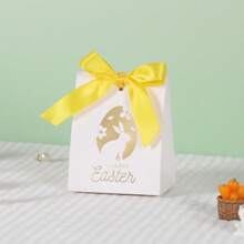 5PCS Easter Supplies Easter Gift Packaging Boxes Easter Egg Bags Candy Packaging Boxes Portable Gift Packaging Boxes Decorative Gift Candy Paper Boxes Happy Party Gift Mini Bag Easter Party Gift Storage Boxes