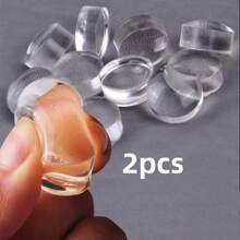 2/10Pcs Silicone Nail Art Stamper Replacement Heads 2.8cm Transfer Pattern Plate Nail Stamp Clear Stamping DIY Manicure Tools - Clear - View 9