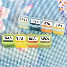 可移除标签贴纸钻石画储物容器小白标签、钻石画珠套件姓名编号、自粘空白可书写艺术贴纸适用于办公室 DIY