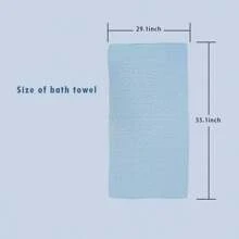 Miniso Sanrio 人物可爱柔软 140 厘米/55.1 英寸 * 74 厘米/29.1 英寸 超细纤维图案浴巾（1 条） - 藍色 - 查看 2