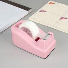 1pc Mini Desktop Plastic Tape Dispenser With Colorful Creative Design, Office Stationery Tape Cutter - Purple - View 4