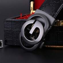 Men's Fashion Belt Famous Brand Men Genuine Leather Belts Designers High Quality Belts For Men Luxury Business Fashion Work Jeans Dress Belt - 銀色 - 查看 7