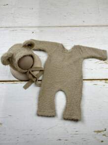 2 szt./zestaw noworodkowego stroju do fotografii, rekwizyty do sesji zdjęciowej dla niemowląt, ubrania w stylu niedźwiedzia, pamiątkowe akcesoria do zdjęć, baby shower, prezenty wielkanocne, rzeczy dla dziewczynek/chłopców