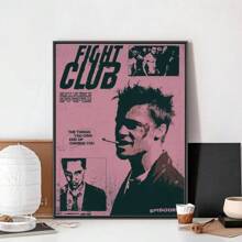 1 PIEZA Póster de música Póster de Club de la Pelea Sin marco Póster de papel Kraft de club de bar Póster vintage Pintura de arte de pared para dormitorio y estudio Pegatinas