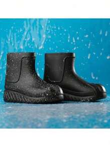 Women's Adult Galoshes Waterproof Rain Boot Low Shaft 33 To 40 Scaleno - 黑色 - 查看 1