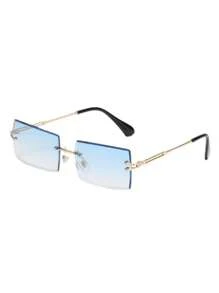 Rimless Fashion Glasses For Women Men Luxury Vintage Fashion Shades Travel Outdoor Glasses