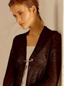 1pc Elegant Rhinestone Neckline Pin Decoration Brooch - Oversized, Perfect Accessory For Women Cardigans And Coats - Simple, Sophisticated Design For Everyday Wear - Multicolor - View 4