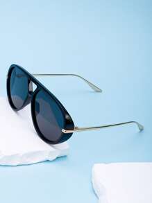 新款复古椭圆形大框时尚眼镜，男女皆宜，百搭时尚，适合日常佩戴、派对、T台走秀，也适合夏季海滩度假、户外活动和旅行。 - 彩色 - 查看 7