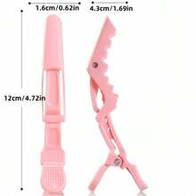 5pcs Candy Color Seamless Hair Clips, Includes Bangs Clip, Crocodile Hair Clips For Styling, Hair Partition And Perm/Dyeing