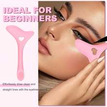 mulynsie 多功能眼线模板，1个眼线辅助工具，硅胶眼线模板，硅胶可重复使用防水工具，适用于眼线笔、化妆刷、印章、削笔器，可打造猫眼、烟熏眼妆、小斜角眼线，辅助眼线模具引导模板，快速轻松化妆，适合初学者，可用于眼影线条、眉胶、眉膏（黑色）、眉刷、眼影刷、螺旋刷、螺旋刷