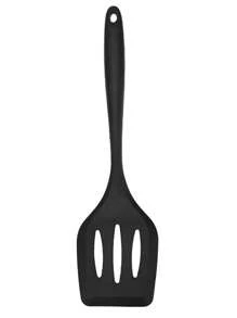 Ensemble de 8 ustensiles de cuisine en silicone pour poêles antiadhésives - Outils de cuisine résistants à la chaleur avec crochets (Noir) - Comprend une spatule, une pelle à égoutter, une cuillère à riz, un passoire, une louche à soupe, des pinces à aliments, une pelle à wok, une pince à nouilles - Ustensiles de cuisine essentiels pour le sauté