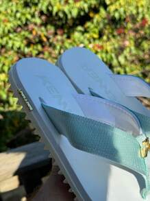 Kenner Kivah Rakka L7 Men's Casual Basic Flip Flops Tractor Sandal Everyday Side Detail - 白色 - 查看 5