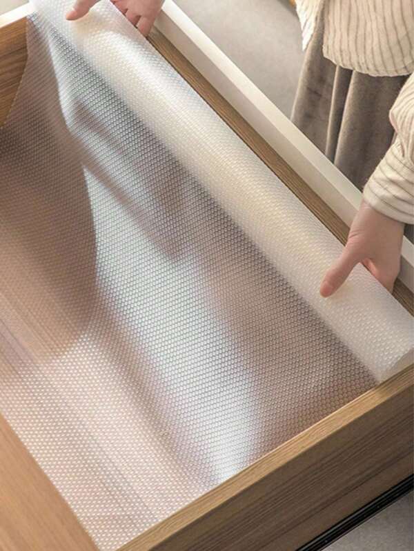 1 卷厨房橱柜搁板衬垫、不粘抽屉衬垫、防滑冰箱衬垫、EVA 防水冰箱垫橱柜垫简易餐垫。