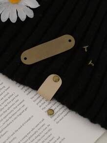 钩针标签 - 适用于手工制品、针织品和钩针的人造皮革标签 - 添加自定义徽标或文字 - 易于连接 - 包含铆钉 2.75x0.78 英寸 - 多色 - 查看 5