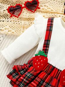 3Pcs Baby Girl Heart Print Romper Set Long Sleeve Triangle Bodysuit And Bell Bottom Pants With Bowknot Headband, Great For 0-1 Year Old Girls Spring Autumn