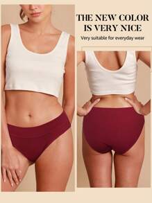 6-Pack Women's Striped Mid-Rise Comfort Briefs, Simple Style, Stretch  Breathable Panties - 彩色 - 查看 2