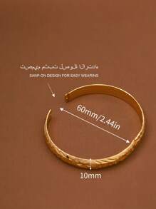 1/3/6 件套手工 24K 镀金星形和圆形手链，宽度 10 毫米，适合女性佩戴，可调节尺寸（详情请见图片），无包装 - 金色 - 查看 6