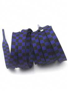 New Fashionable & Versatile Checkered Shoelaces, Comfortable Sporty Replacement Laces - Multicolor - View 3