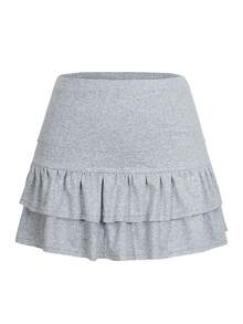 Y2K Style Flare Mini Skirt, Sexy Pleated High Waist A-Line Skirt, Fashionable Versatile For Summer