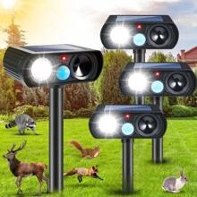 Paquete de 4 repelentes ultrasónicos solares: Estroboscopio LED, ahuyenta mapaches - *4 - Ver 1