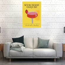 1 幅无框海报墙艺术复古卡通果汁海报和印刷饮料帆布画俱乐部酒吧商店家居装饰 - 彩色 - 查看 3