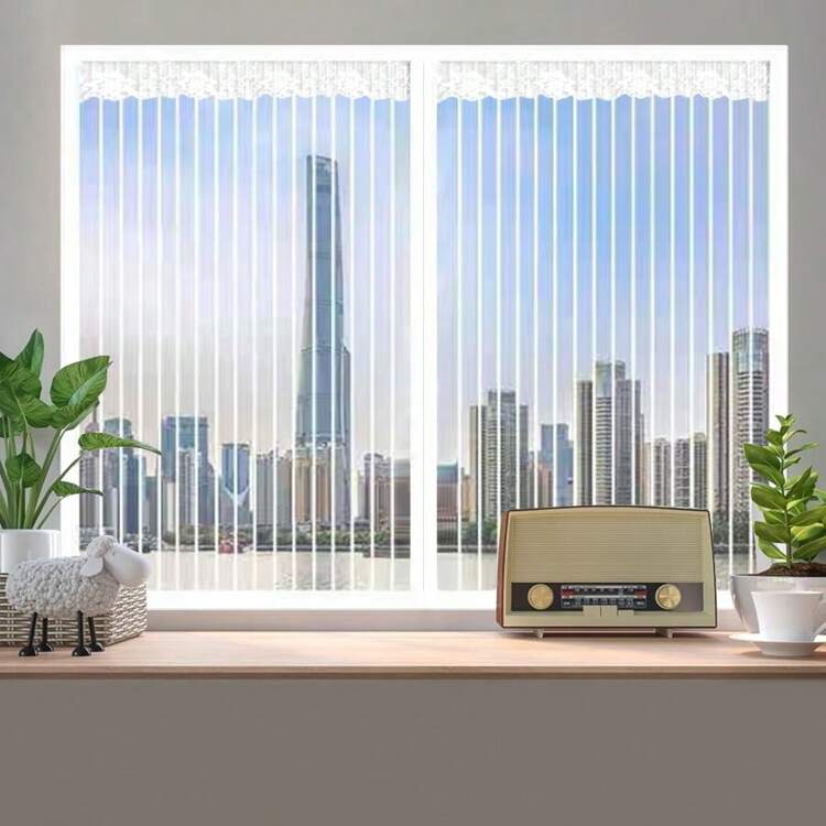 夏季家用磁性蚊帐窗帘，透气密实透明窗纱，自动粘贴窗帘，客厅厨房装饰窗帘，家居装饰客厅厨房装饰客厅装饰房间装饰窗帘卧室 - 彩色 - 查看 6