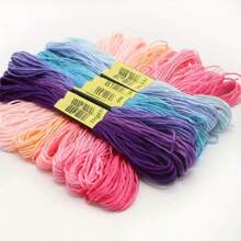 Bracelet String 50 Skeins Rainbow Color Embroidery Floss Cross Stitch Embroidery Thread Cotton Floss Bracelet Yarn, Craft Floss