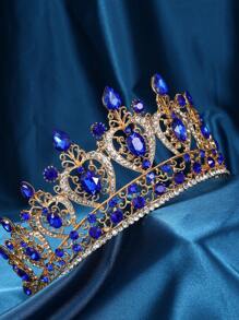 Women's Princess Crown Headpiece, Birthday Queen Black Crystal Crown, Suitable For Party, Birthday, Halloween, Photography, Gift-Giving, Christmas And Other Occasions - Multicolor - View 8