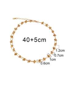 1pc Stainless Steel Asymmetric Chain Necklaces For Women Fashion Silver Gold Color Chain Necklace Men Jewelry Gift - Necklace - View 5