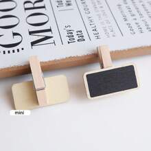 10 个 0.8 * 1.6 英寸木制迷你黑板夹，适用于备忘录、笔记、食品标签、派对装饰、迷你黑板广告牌、学校用品、返校 - 彩色 - 查看 7