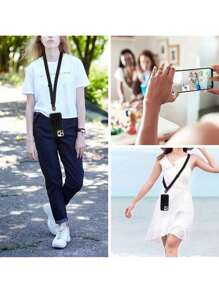 Mobile Phone Lanyard Neck Rope, Adjustable Detachable Diy Work Permit Rope Student Lanyard Anti-Loss Universal Rope, Adjustable Messenger Bag Lanyard With Detachable Universal Patch, Multifunctional Mobile Phone Lanyard, Mobile Phone Neck Strap And Shoulder Strap, Colorful Accessories (Multi-Color Optional). - Multicolor - View 4