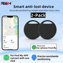 RSH 2 Pieces Air Tracker Wallet Finder Smart Tag, Suitable For Iphone Find My App(Only For IOS) Luggage Tracker Wireless Key Detector Item Finder,Smart Label Worldwide Location Tracking Lose Pet Wallet Backpack Hand Luggage Car(Not For Android System)