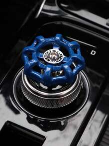 1 pièce Autocollant de valve de commutateur créatif de voiture, bouton métallique de démarrage à une touche, décoration intérieure de contrôle central de voiture