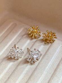 1 对简约烟花设计耳环，精致时尚女士配饰 - 煙火 - 查看 10