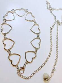 Heart Shape Belt Chain Fashion Decoration - Vàng - Xem 2