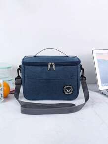 1pc Personalized Lunch Bag, Insulated Thermal Cooler Bag, Large Capacity Lunch Box Bag, Portable Tote Bag Multifunctional Picnic Bag, Suitable For Kitchen, Picnic, Gathering, Student, Office Worker, Teacher, Perfect Gift For Family, Friend, Boyfriend/Girlfriend, Christmas, Valentine's Day, Birthday - Multicolor - View 13