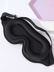 1 pièce Masque de sommeil de couleur unie, Masque de sommeil noir simple, Convient pour la famille, les voyages, la chambre à coucher, les voyages, le bureau, l'école et les fournitures scolaires