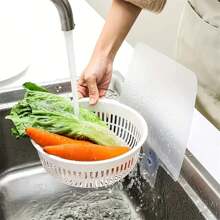 1/2pcs Large Kitchen Sink Guard Splash Cover, Waterproof And Oil-Proof Board With Suction Cups, Easy To Clean - Multicolor - View 7