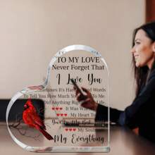 1 件浪漫亚克力爱情礼物 - 适合她、男朋友、丈夫、周年纪念日、情人节、生日和创意房间装饰 - 透明 - 查看 5