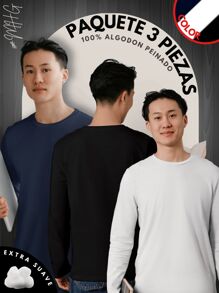 Men T-Shirts - White / Black / Navy Blue - View 1