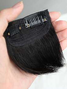 3 件装带发夹的软垫合成天然接发，耐热纤维，隐形轻巧，适合女士（四种颜色可选）