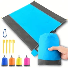 Extra Large Anti-Sand Beach Blanket, 55''*78'' Extra Large Beach Mat, Portable Picnic Mat For Traveling, Camping And Hiking, Lightweight Beach Essential Household Waterproof Mat Nylon (1 Piece )