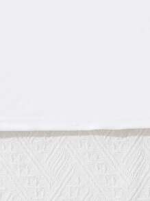 2pcs/Set Summer Girls Casual Cute Cartoon Printed Round Neck Short Sleeve T-Shirt And Denim Shorts Set - White - View 5