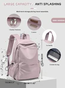 College-Rucksack, wasserdicht, Schultasche, leicht, lässig, Tagesrucksack, College-Laptop-Rucksack für Männer und Frauen, wasserabweisend, Reiserucksack für die High School, Mittelstufe, Grundschule, Mittelstufe, Oberstufe, Büchertaschen für Teenager, Mädchen, Jungen, Studenten, Größe M. Die neuen und alten Versionen werden nach dem Zufallsprinzip versendet.