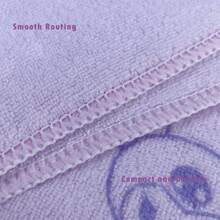 Miniso Sanrio 人物可爱柔软 140 厘米/55.1 英寸 * 74 厘米/29.1 英寸 超细纤维图案浴巾（1 条） - 紫色 - 查看 4