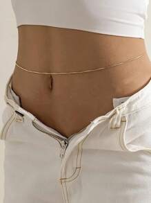 FOREVER QUEEN 1PC 925 Sterling Silver Sexy Bikini Waist Chain For Women Gold And Silver Box Chain Belly Chain Body Chain Jewelry - Waist Chain - View 1