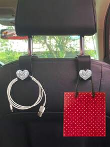 2pcs Car Interior Hook Car Seat Back Hook Multi-Functional Storage Hook Inside The Car - one-size - View 3