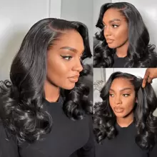 HJ WEAVE BEAUTY 13x4 Lace Front Wig Human Hair Short Bob Wig Brazilian Natural Wave Wigs For Women Transparent Full Lace Wig Human Hair Pre Plucked Hairline With Baby Hair 180% Density